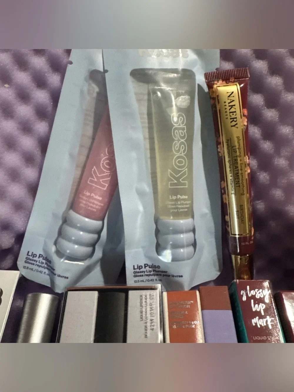11 PCS Kosas Huda Beauty Buxom Lancôme Laneige Florence by Mills NAKERY A15 Lot